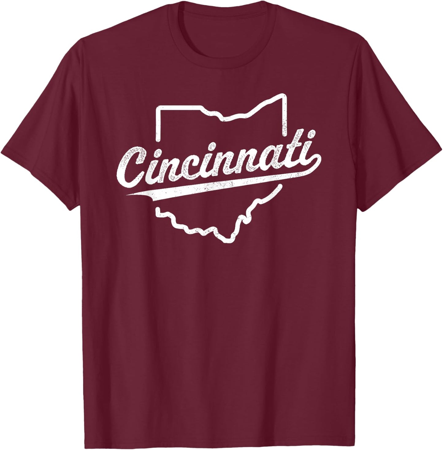 Retro Cincinnati Ohio 1788 vintage script throwback T-Shirt - T-Shirt | Maroon