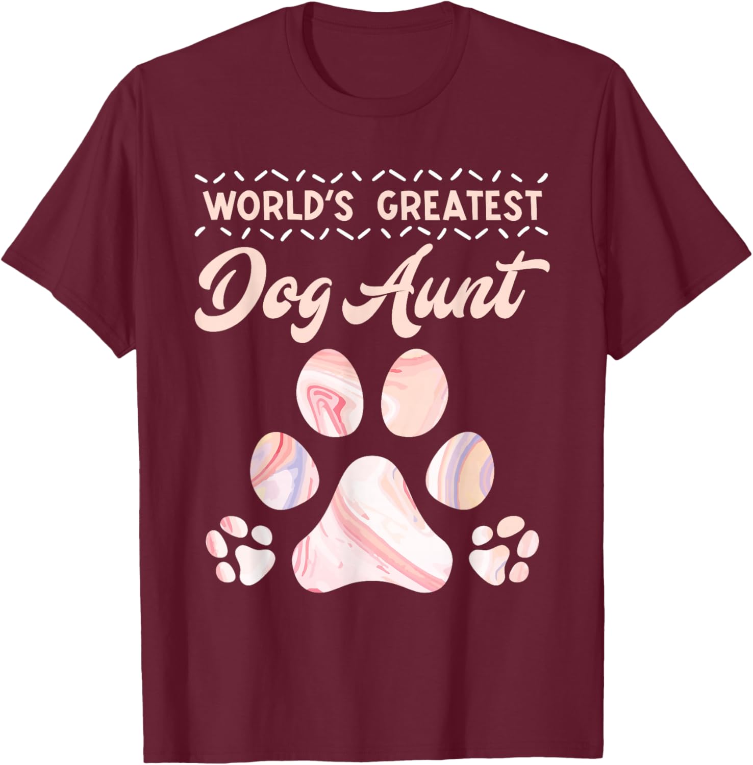Dog lover Worlds Best Aunt Mother's Day Best aunts T-Shirt - T-Shirt | Maroon