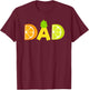 Funny Dad Fruitarian Lover Summer Father Fruit Slice T-Shirt - T-Shirt | Maroon