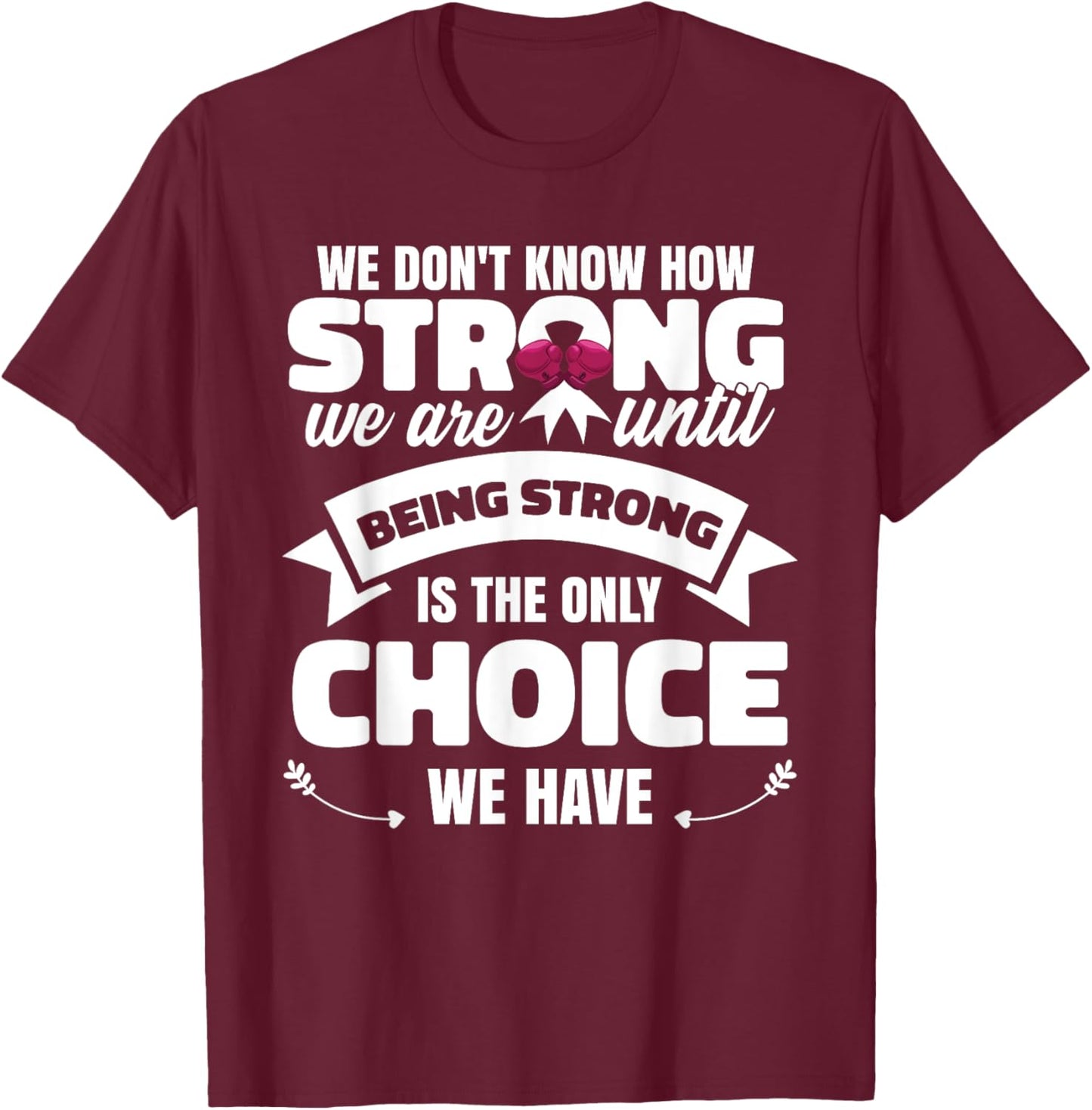 Women Lung Cancer Awareness T-Shirt - T-Shirt | Maroon