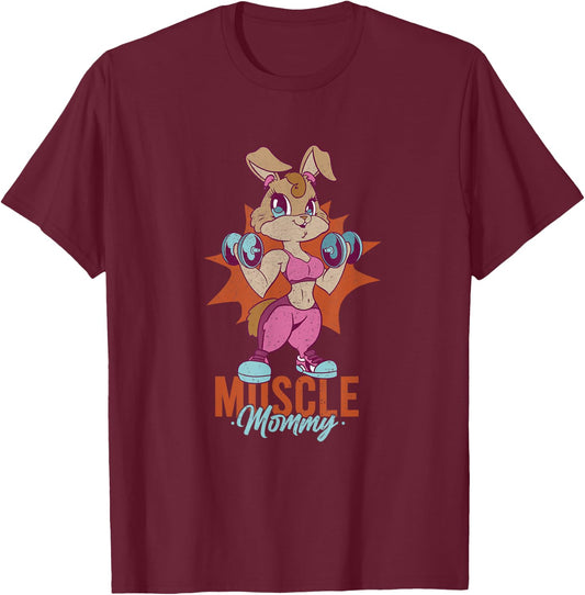 Funny Certified Muscle Mommy Shirt Gym Girls Powerlifting T-Shirt - T-Shirt | Maroon