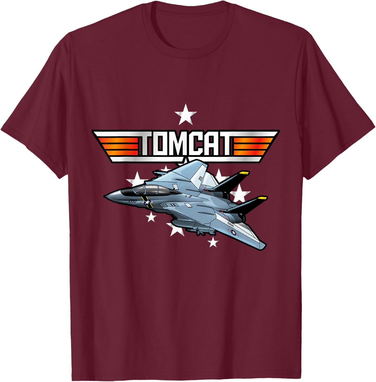 USA Tomcat Military Jet Airplane T-Shirt - T-Shirt | Maroon