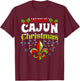 Merry Cajun Christmas-New Orleans Louisiana Bayou Xmas T-Shirt - T-Shirt | Maroon