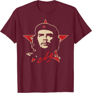 Che Guevara Shirt Revolution Rebel Cuban El Che Cuba Hero T-Shirt - T-Shirt | Maroon