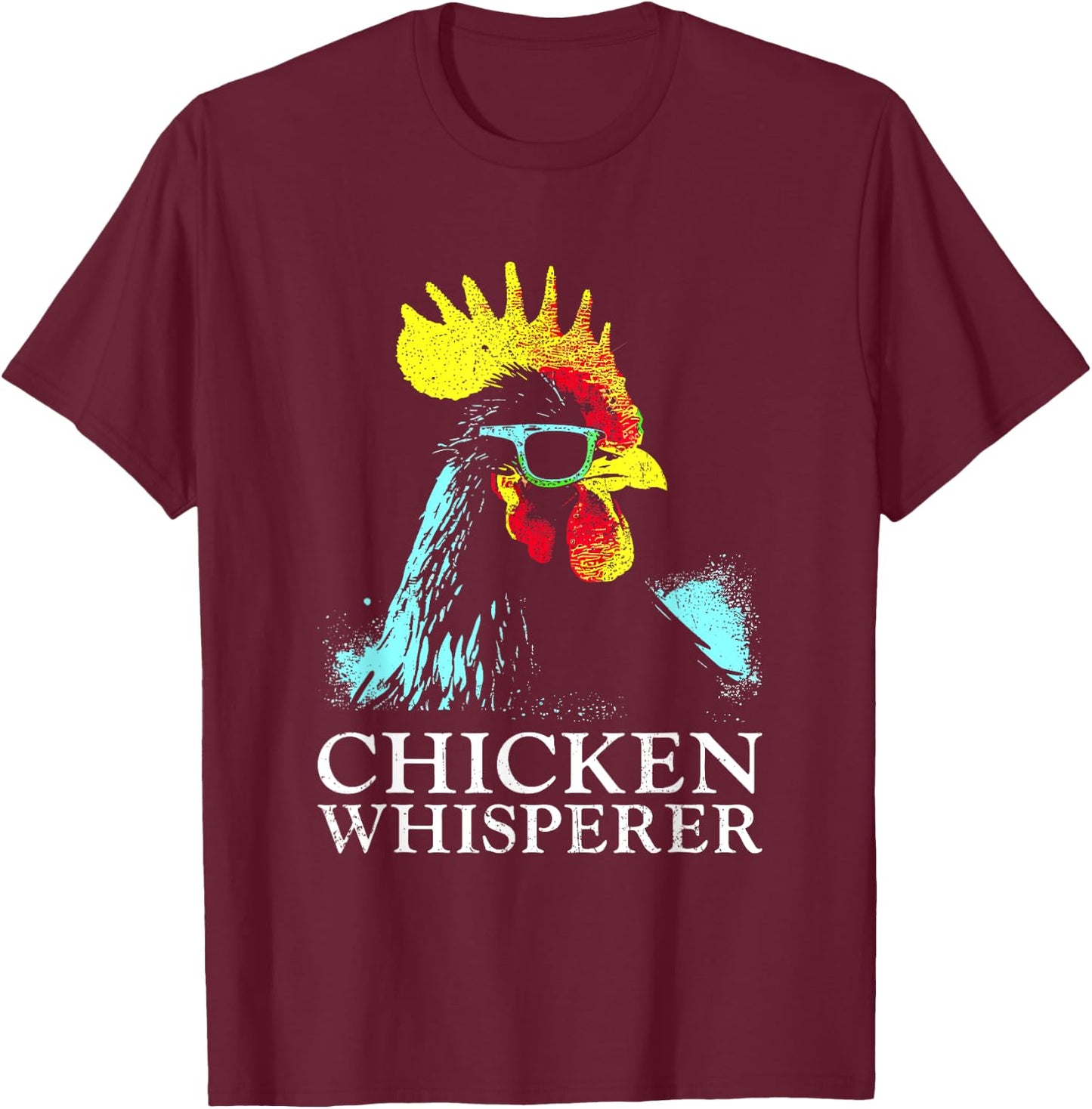 Chicken Whisperer - Vintage Funny Chicken Lover Farmer T-Shirt - T-Shirt | Maroon
