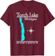 Torch Lake, Michigan T-Shirt - T-Shirt | Maroon