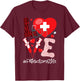 Phlebotomist Life - Stethoscope Heart Medical Phlebotomy T-Shirt - T-Shirt | Maroon