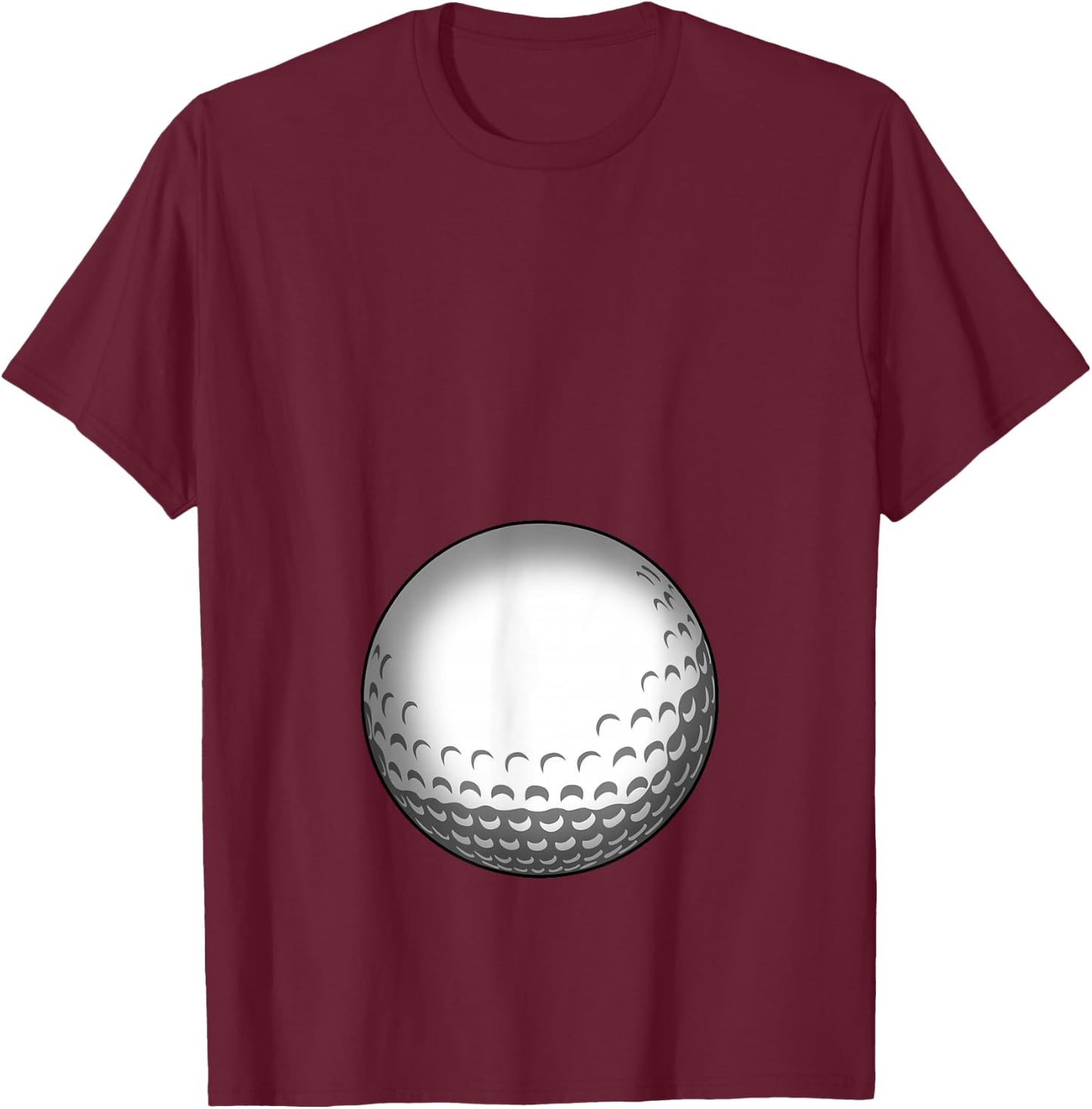 Funny Golf Player Baby Belly Mum T-Shirt - T-Shirt | Maroon