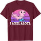 Figure Skater I Axel Alotl Ice Skating Axolotl T-Shirt - T-Shirt | Maroon