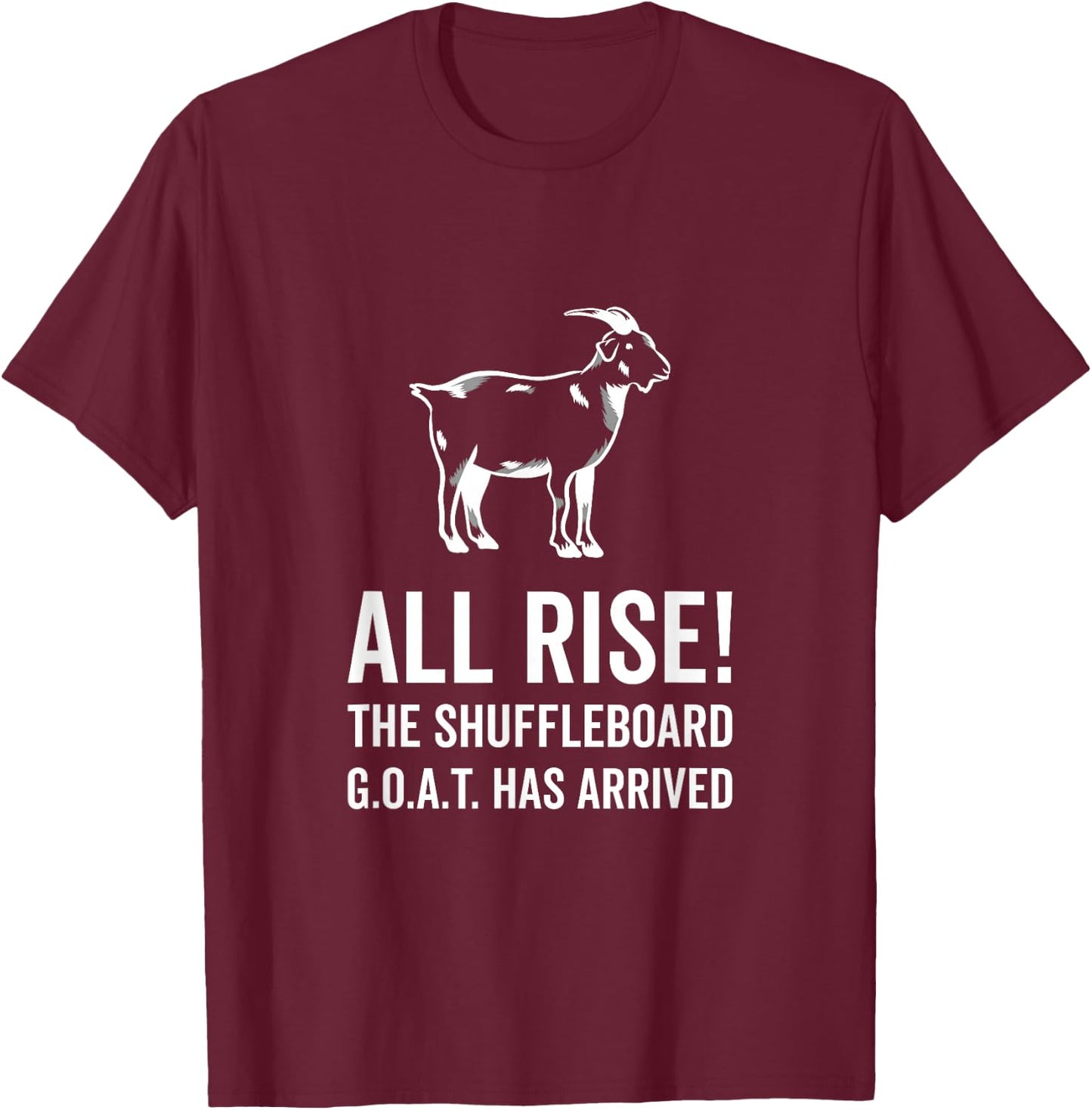 GOAT Shuffleboard Champion T-Shirt - T-Shirt | Maroon