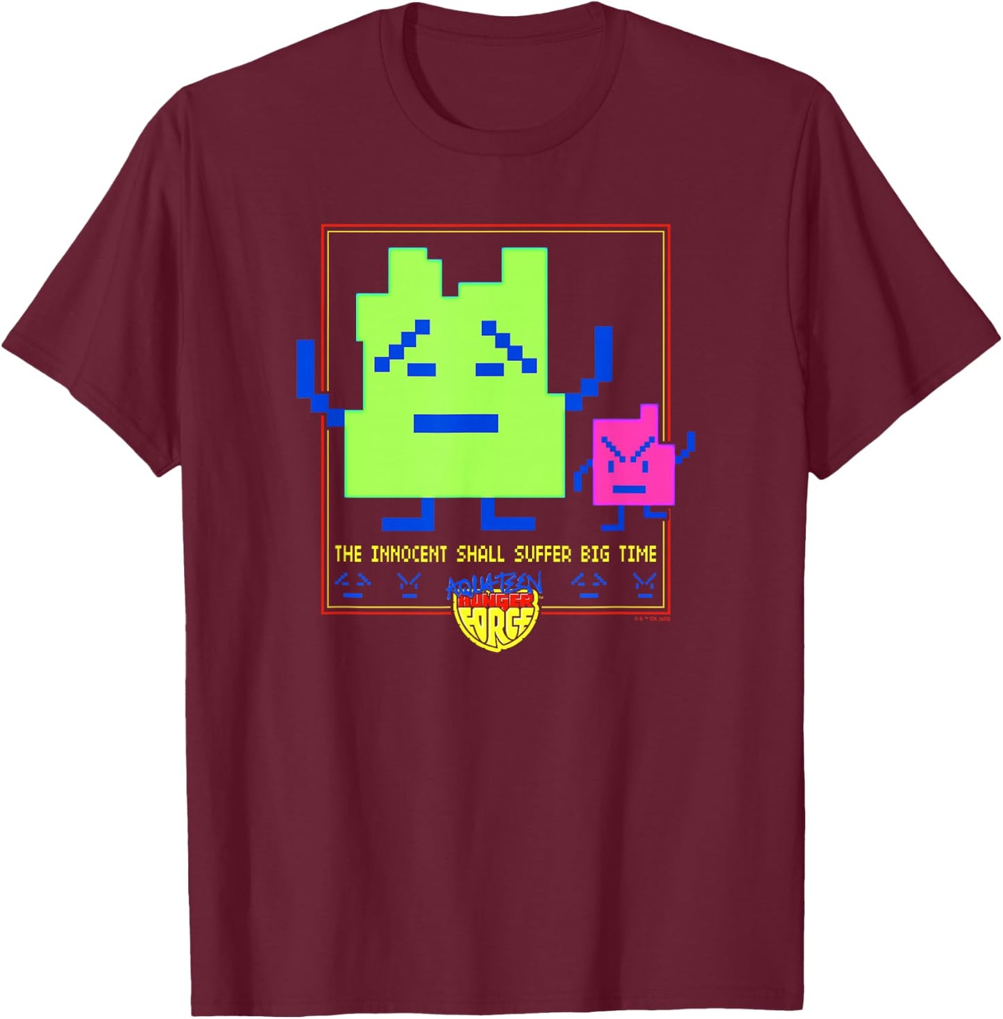 Aqua Teen Hunger Force The Mooninites Suffer Big Time T-Shirt - T-Shirt | Maroon