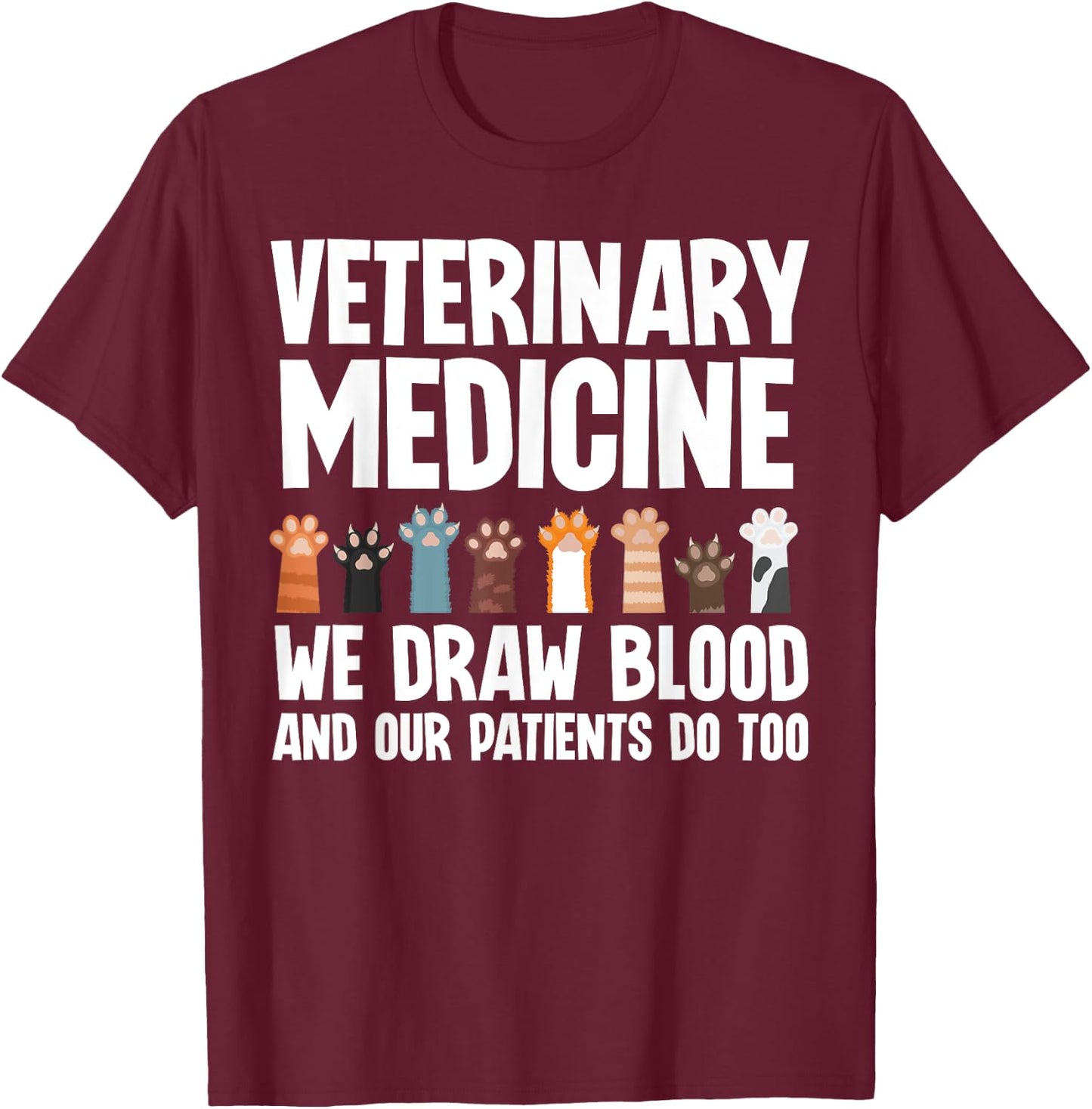 Veterinary Medicine Art Women Veterinarian Vet Med T-Shirt - T-Shirt | Maroon