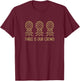 Three is our crowd - upside down pineapple T-Shirt - T-Shirt | Maroon