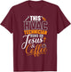 This HVAC Technician Runs On Jesus & Coffee hvac Tech T-Shirt - T-Shirt | Maroon
