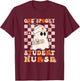 Groovy One Spooky Student Nurse Ghost Halloween Nursing T-Shirt - T-Shirt | Maroon