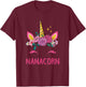 Nanacorn Nana Unicorn Girl Grandma Kids Mother's Day T-Shirt - T-Shirt | Maroon
