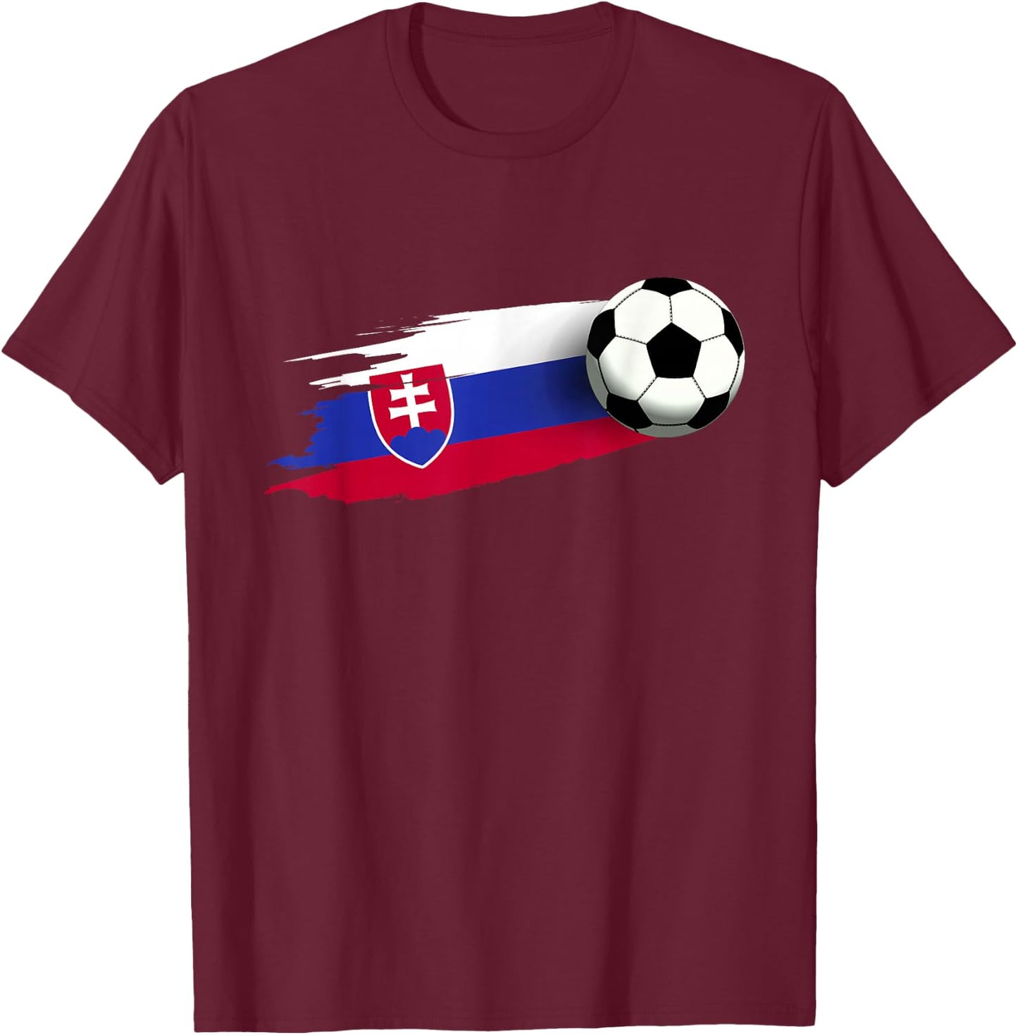 Slovakia Flag Jersey Slovak Soccer Team Slovak T-Shirt - T-Shirt | Maroon