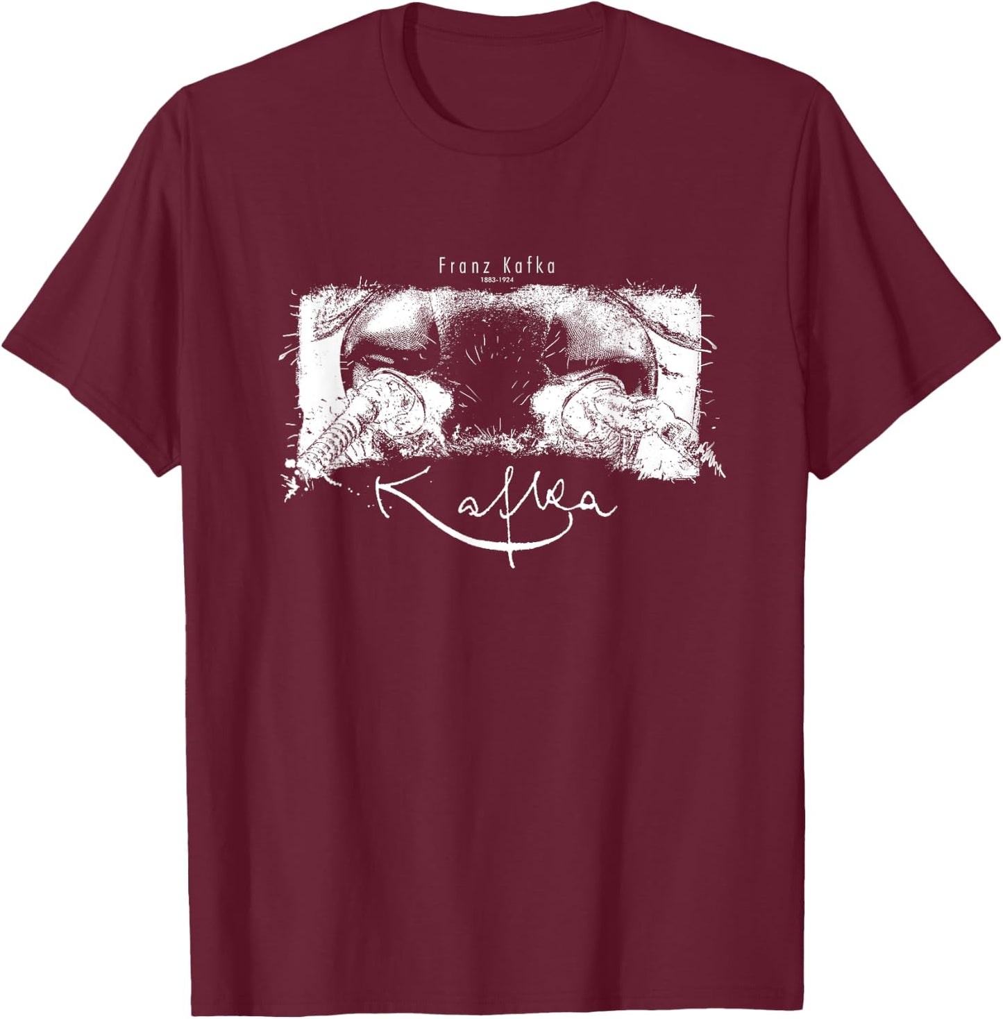 Franz Kafka, The Process, Literature, Writer, Book T-Shirt - T-Shirt | Maroon