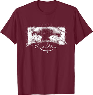 Franz Kafka, The Process, Literature, Writer, Book T-Shirt - T-Shirt | Maroon