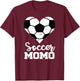 Soccer Momo Funny Soccer Heart Grandma Momo T-Shirt - T-Shirt | Maroon