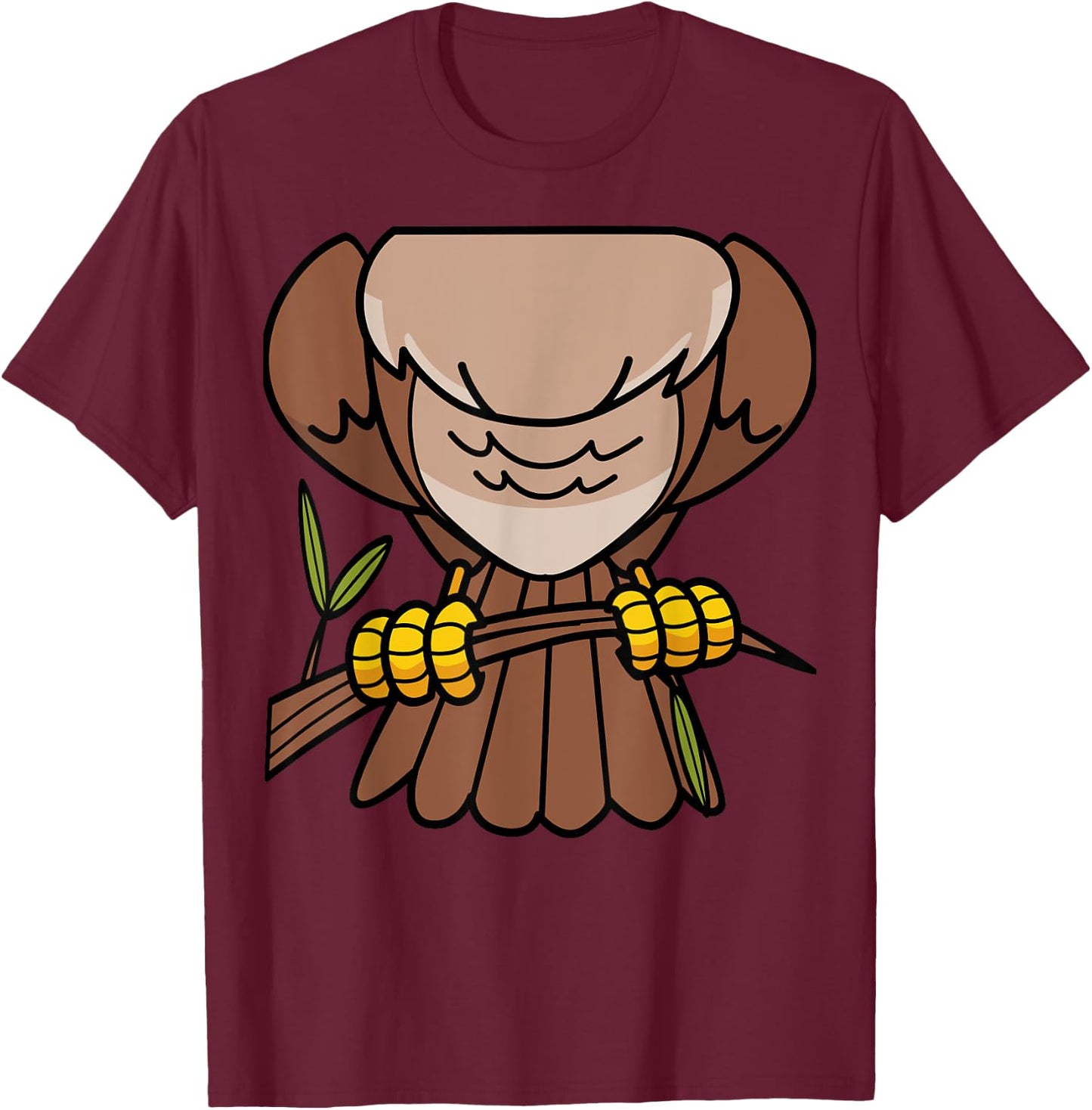 Funny Headless Owl Halloween Night Bird Costume Easy Outfit T-Shirt - T-Shirt | Maroon