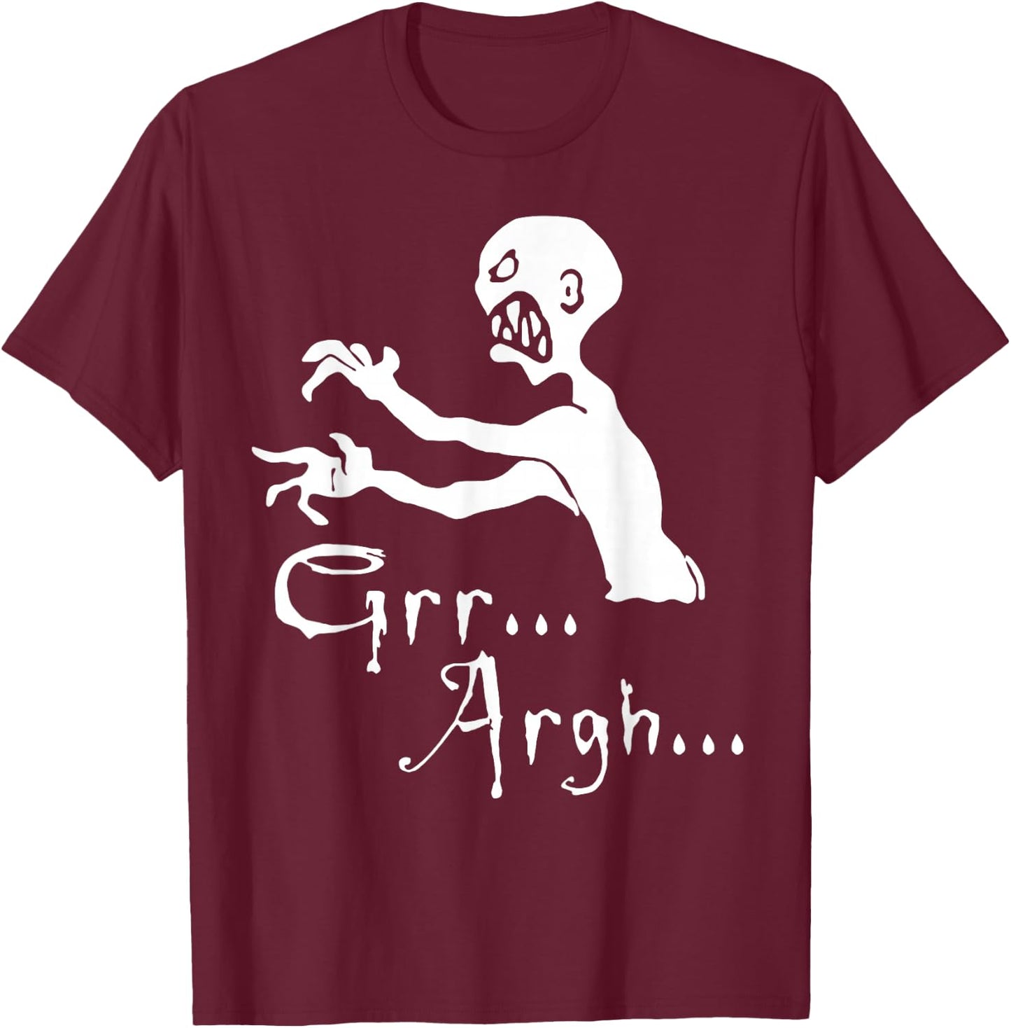 Zombie grr argh T-Shirt - T-Shirt | Maroon