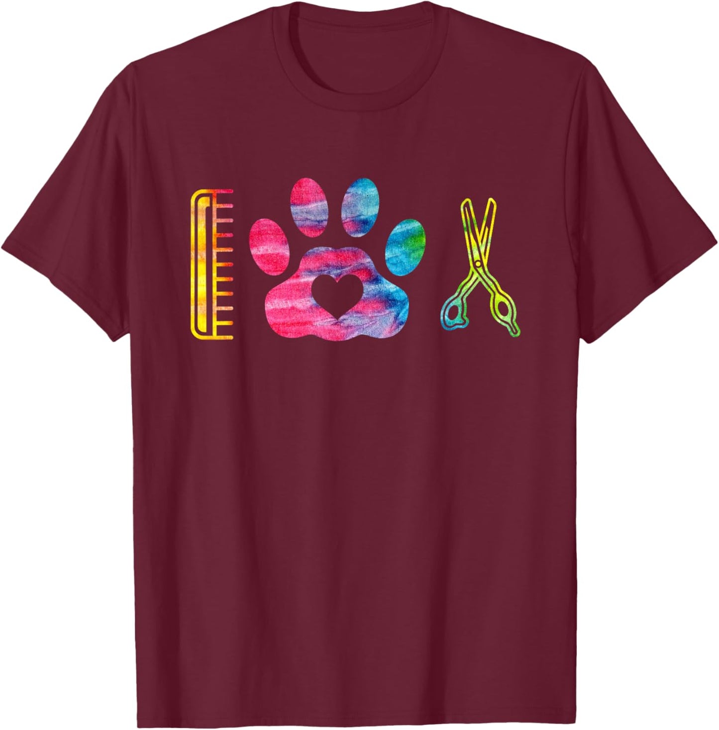 Dog Groomer Salon Women T-Shirt - T-Shirt | Maroon