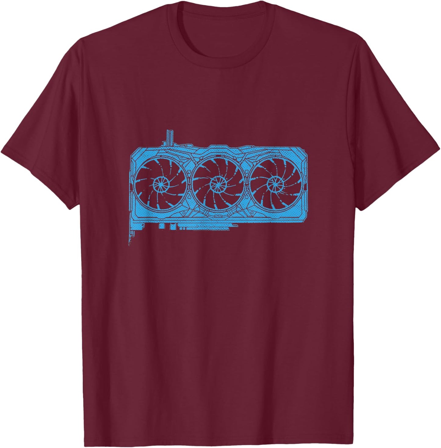 GPU Graphics Card Computer Science Scientist Retro Nerd T-Shirt - T-Shirt | Maroon