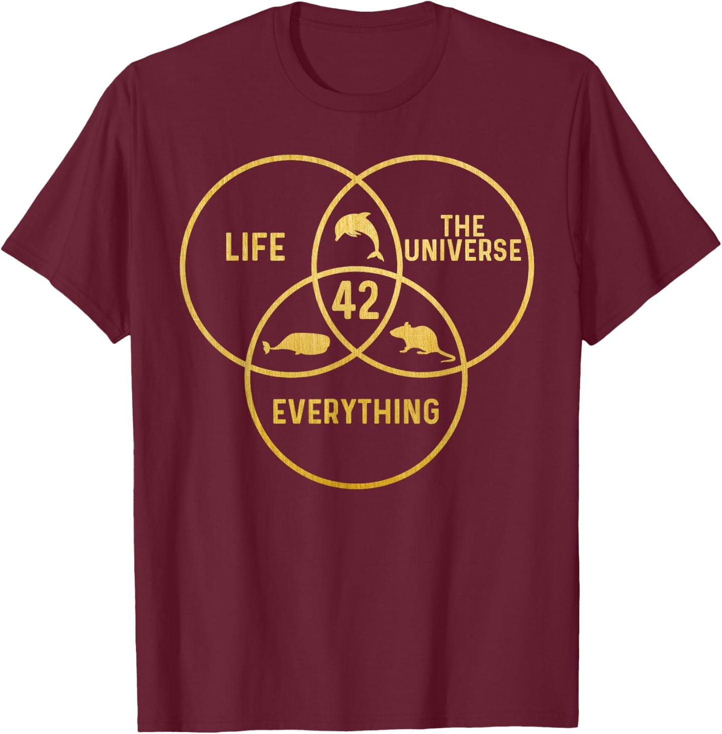 42 Answer To Life The Universe And Everything Number 42 T-Shirt - T-Shirt | Maroon
