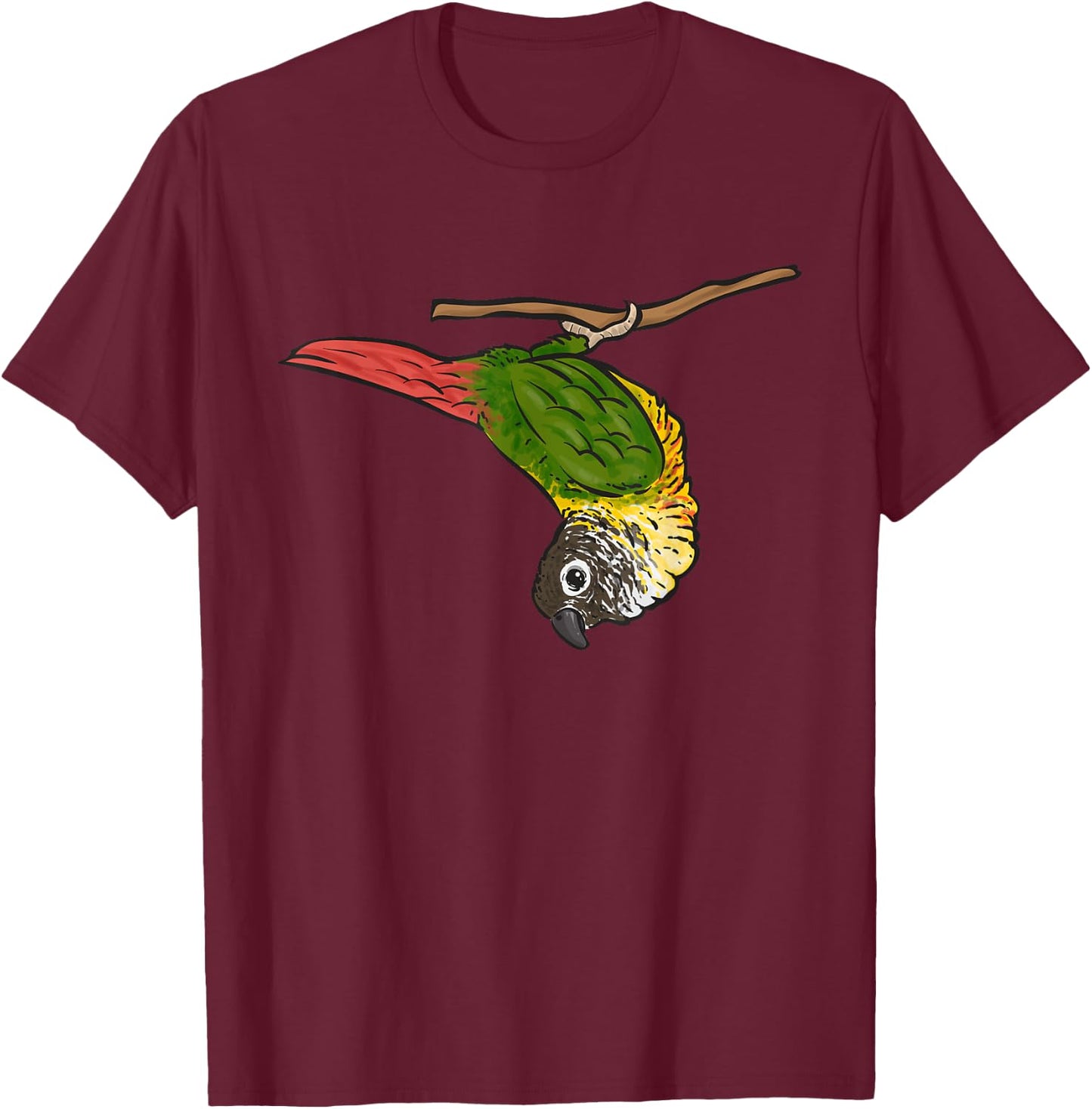 Green Cheek Conure Parrot Bird Conure T-Shirt - T-Shirt | Maroon