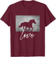 Horse Riding Apparel - Horse T-Shirt - T-Shirt | Maroon