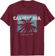 California Santa Monica Beach Surfing Session 1987 T-Shirt - T-Shirt | Maroon