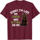 Tortie Cat Owner Funny Tortie Cat Dad Tortoiseshell Cat Mom T-Shirt - T-Shirt | Maroon