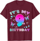 It's My 9th Birthday Butterfly 9 Years Old Butterflies Kid T-Shirt - T-Shirt | Maroon
