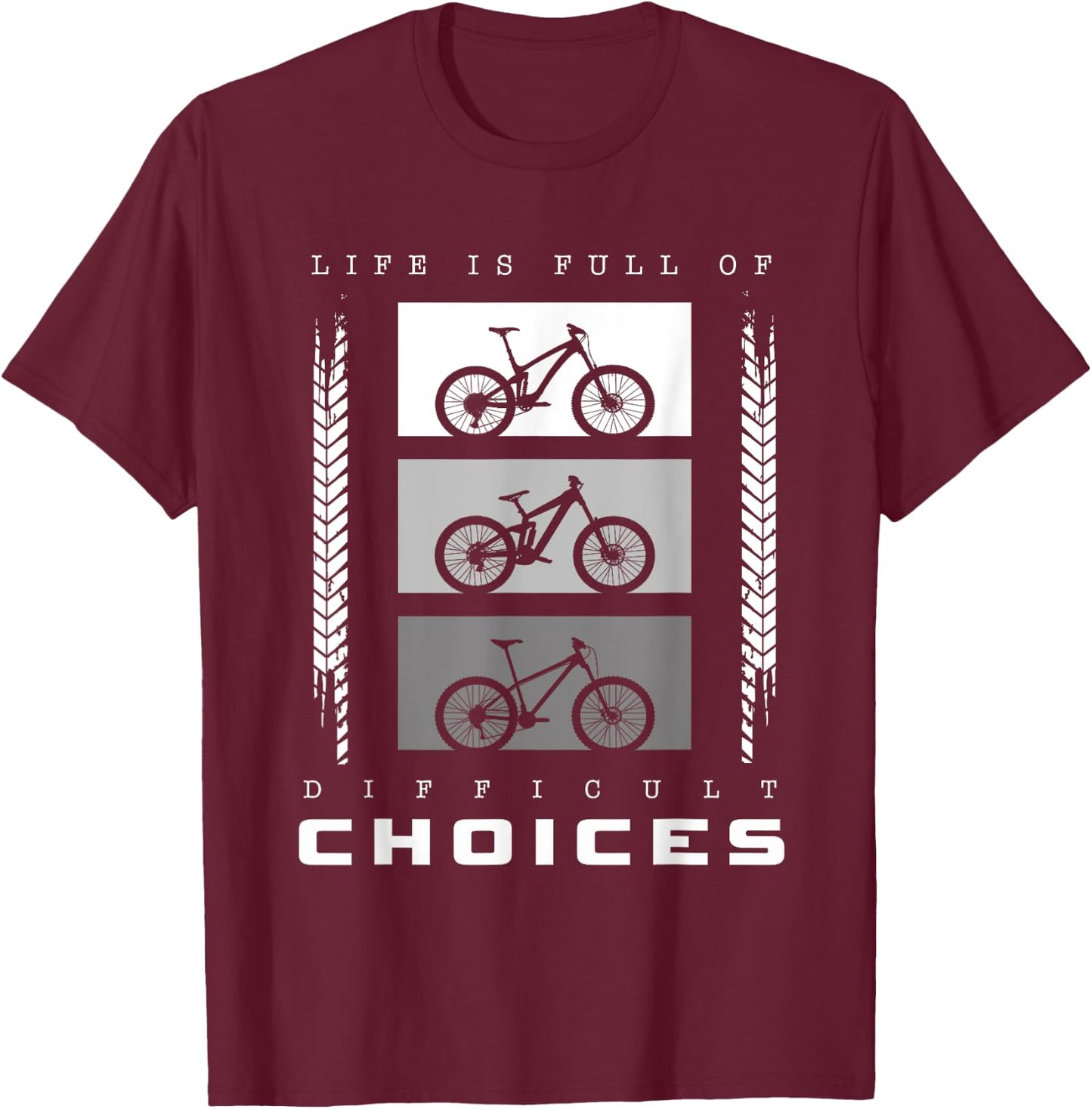 MTB Mountain Bike Apparel - MTB Mountain Bike T-Shirt - T-Shirt | Maroon