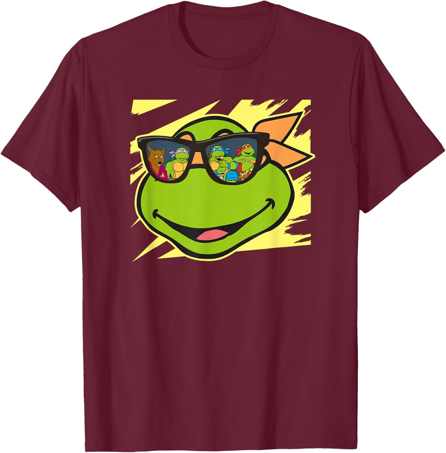 Mikey - Reflection in Sunglasses T-Shirt - T-Shirt | Maroon