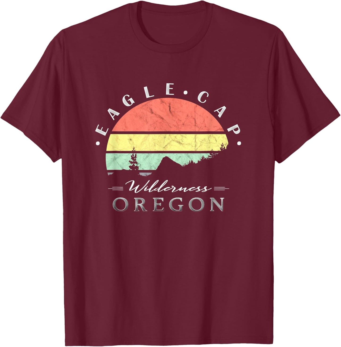 Eagle Cap Wilderness Oregon T-Shirt - T-Shirt | Maroon