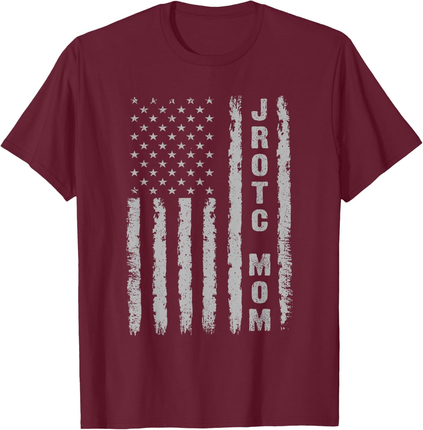 JROTC Mom Junior ROTC USA Vintage American Flag Men Women T-Shirt - T-Shirt | Maroon