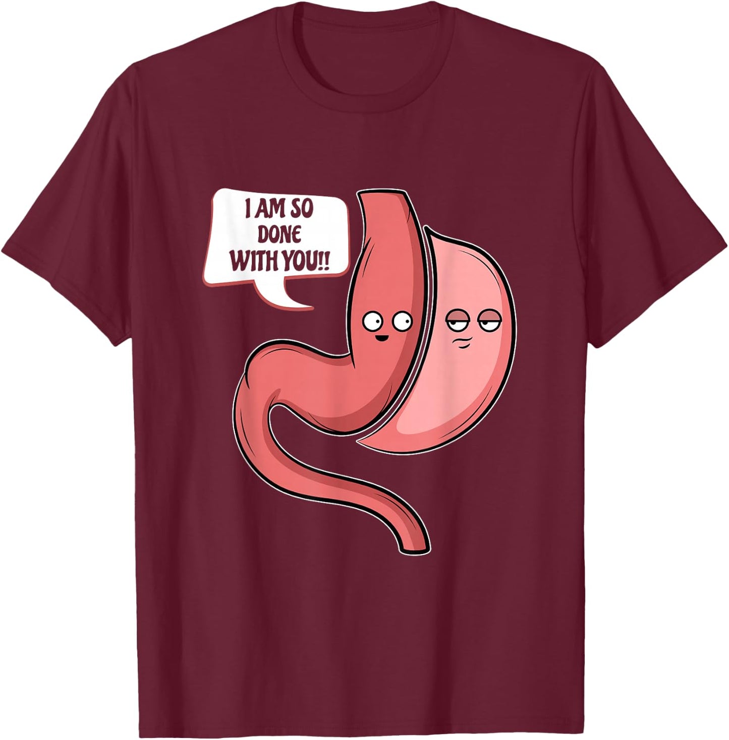 Funny Sleeve Gastric Surgery Bariatric Medical T-Shirt - T-Shirt | Maroon