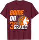 Boys Game On 3rd Grade Basketball Back To School Teacher Kid T-Shirt - T-Shirt | Maroon