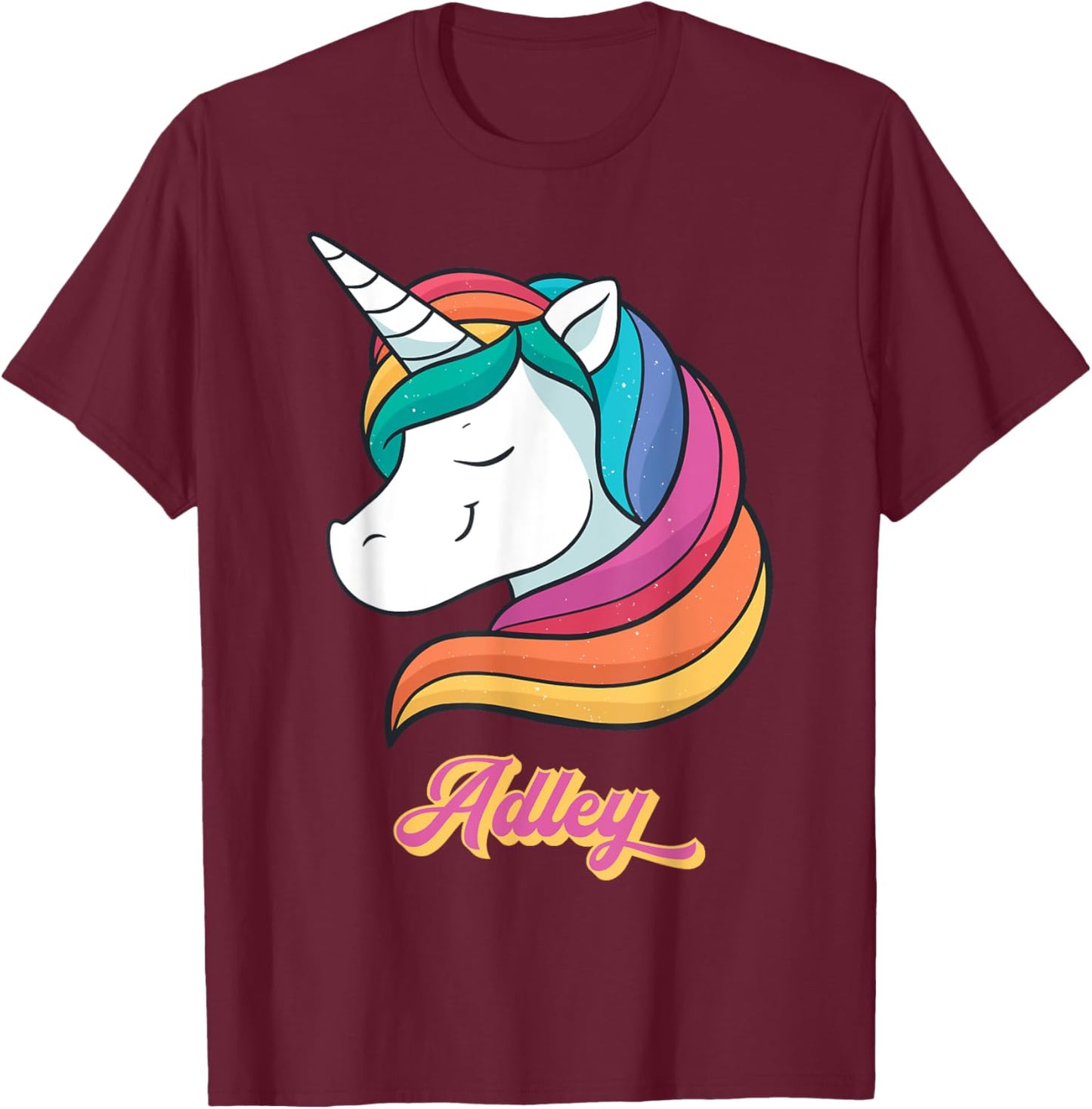 Adley Merch Unicorn Design T-Shirt - T-Shirt | Maroon
