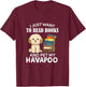 I Just Want To Read Books And Pet My Havapoo Dog Lover Owner Women Kids T-Shirt - T-Shirt | Maroon