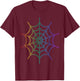 Kids Cool Halloween Spider Web Costume Rainbow Spider T-Shirt - T-Shirt | Maroon