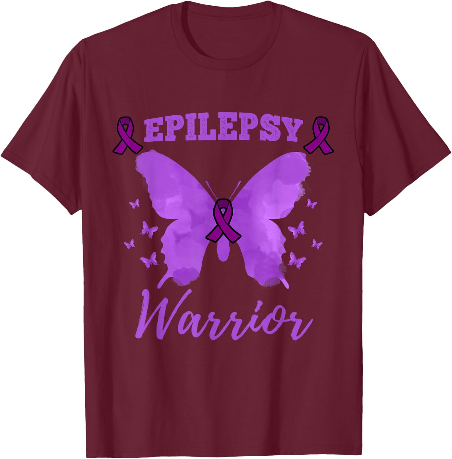 Epilepsy Warrior Epilepsy Awareness T-Shirt - T-Shirt | Maroon