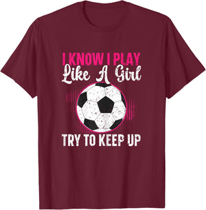 Soccer Girl Soccer Player T-Shirt - T-Shirt | Maroon
