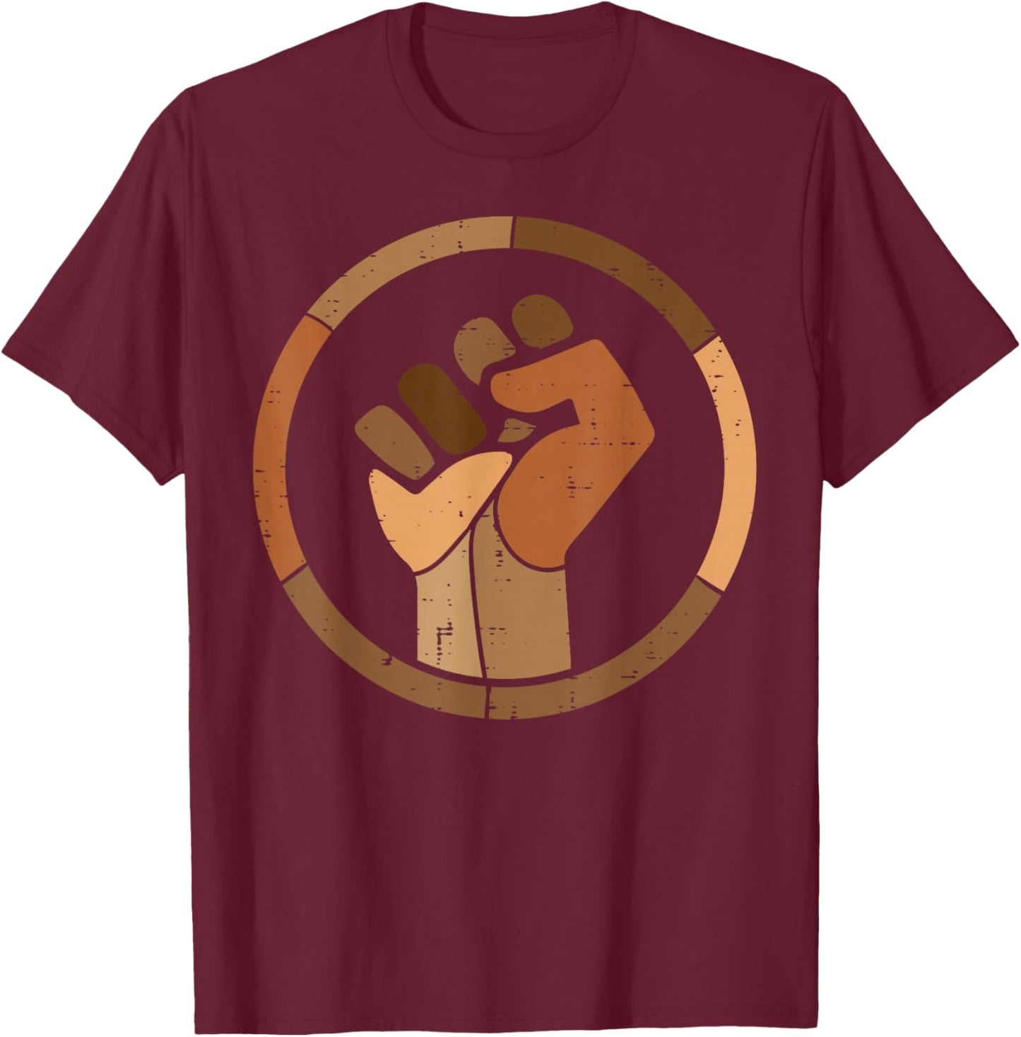 Black History Melanin Fist African Pride Men Women Kids T-Shirt - T-Shirt | Maroon