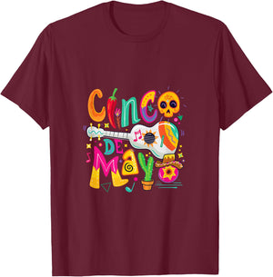 Cinco De Mayo Mexican Fiesta 5 De Mayo T-Shirt - T-Shirt | Maroon