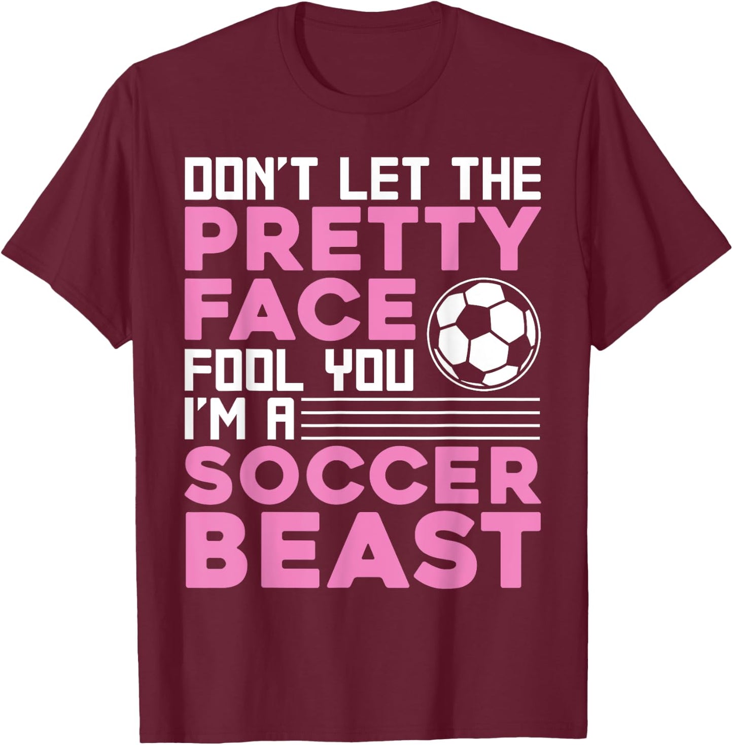 Cool Soccer Teen Girls Soccer Lover Player Sports T-Shirt - T-Shirt | Maroon