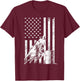 Funny Barrel Racing Design Women US Flag Rodeo Lover T-Shirt - T-Shirt | Maroon