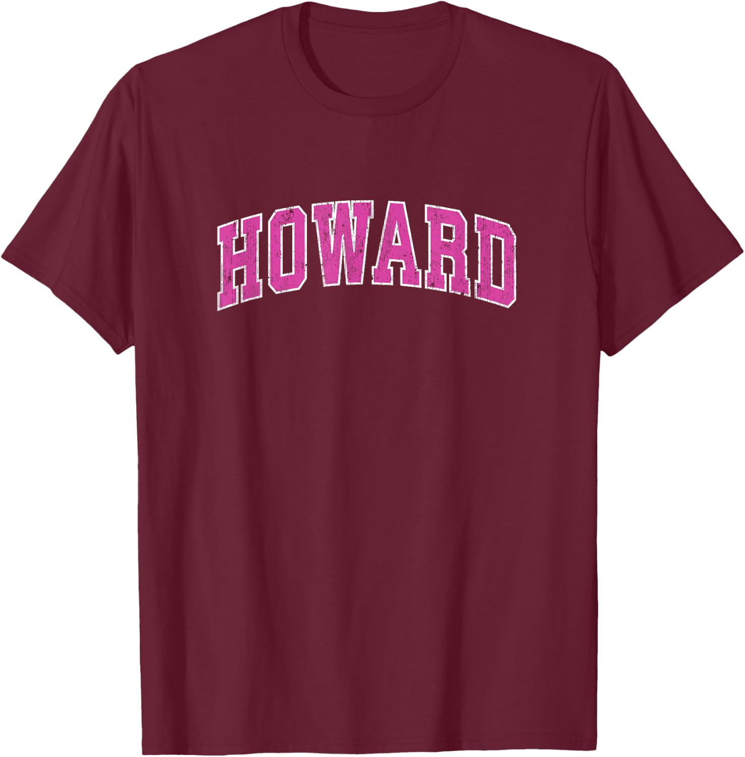 Howard Wisconsin WI Vintage Sports Design Pink Design T-Shirt - T-Shirt | Maroon